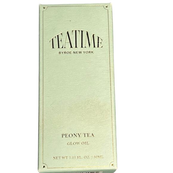 Byroe Skincare Teatime Peony Tea Facial Oil and Primer Vegan Glow Oil 30ml - Picture 1 of 7